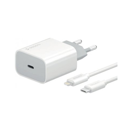 Deppa СЗУ Power Delivery 18W Type-C + кабель Type-C/Lightning (белый) 11392 Deppa СЗУ Power Delivery 18W Type-C + кабель Type-C/Lightning (белый) 11392