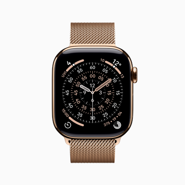Apple Watch 11 46mm, титан, золотой, миланская золотая петля Apple Watch 11 46mm, титан, золотой, миланская золотая петля