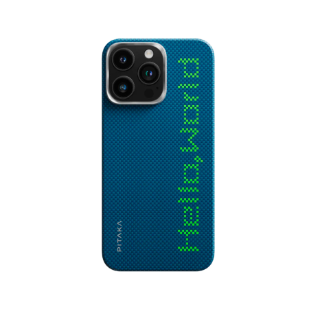 Pitaka чехол для iPhone 16 Pro Max Lumintex Edition Hello World MagSafe (черный)