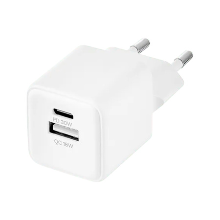 uBear СЗУ Wall charger Bridge GaN 30W Type-C + USB A (белый) WC26WHPD30-AC uBear СЗУ Wall charger Bridge GaN 30W Type-C + USB A (белый) WC26WHPD30-AC
