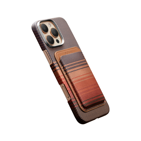 Pitaka бумажник MagSafe Woven Wallet Sunset (красный)