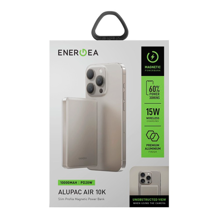 EnergEA внешний аккумулятор MagSafe AluPac Air 10K 20W 10000mAh (бежевый) AP-AIR10K-NAT