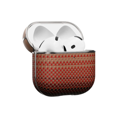 Pitaka чехол для AirPods 4 Aramid Fiber Magnetic Case Sunset (красный)