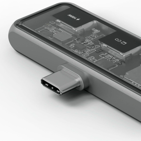 Satechi хаб Mobile XR Hub PD 100W (with microSD) (серый) ST-HXRSDM