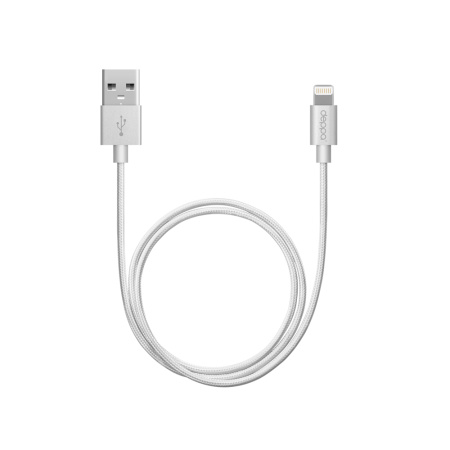 Deppa кабель USB A/Lightning 1.2м (серебристый) 72187