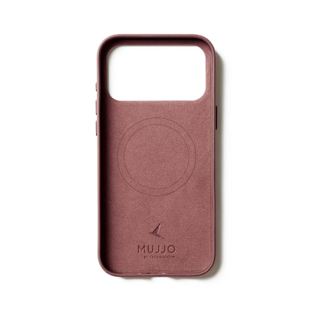 Mujjo чехол для iPhone 17 Pro Max Full Leather Case MagSafe (темно-красный) MUJJO-CL-063-BR