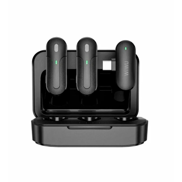 Wiwu петличный микрофон (2 шт.) беспроводной Type-C Wi-WM002 (черный)