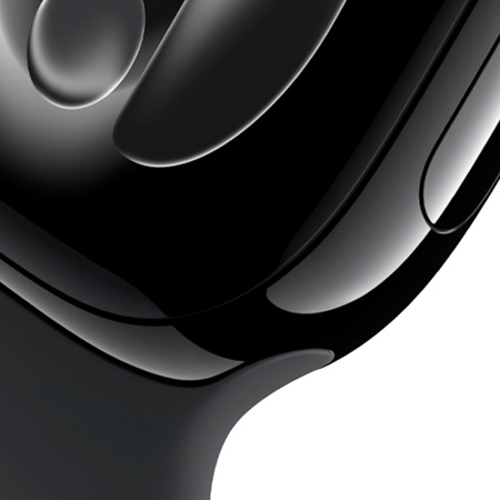 Apple Watch 11 42mm, алюминий, черный, спортивный черный ремешок S/M Apple Watch 11 42mm, алюминий, черный, спортивный черный ремешок S/M