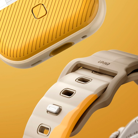 Uniq ремешок Stride DE FKM 46/49 мм (бежевый/желтый) 49MM-STRDEBEGCYEL