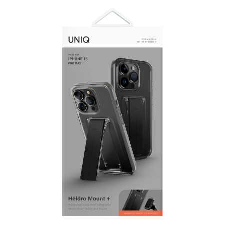 Uniq чехол для iPhone 15 Pro Heldro Mount with Stand (серый) IP6.1P(2023)-HELMSMK