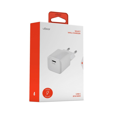 uBear СЗУ Wall charger Select 20W Type-C (белый) WC20WH01-AD