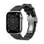 Apple Watch 10 46 Hermes, титан, черный силиконовый ремешок Kilim Single Tour Noir