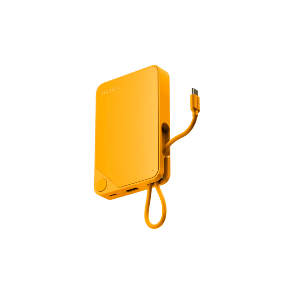 Momax внешний аккумулятор 1-Power X 20W 10000mAh с кабелем Type-C (желтый)