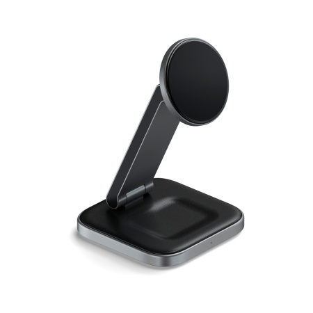 Satechi БЗУ 2 в 1 Foldable QI2 Wireless Charging Stand (серый) ST-Q21FM