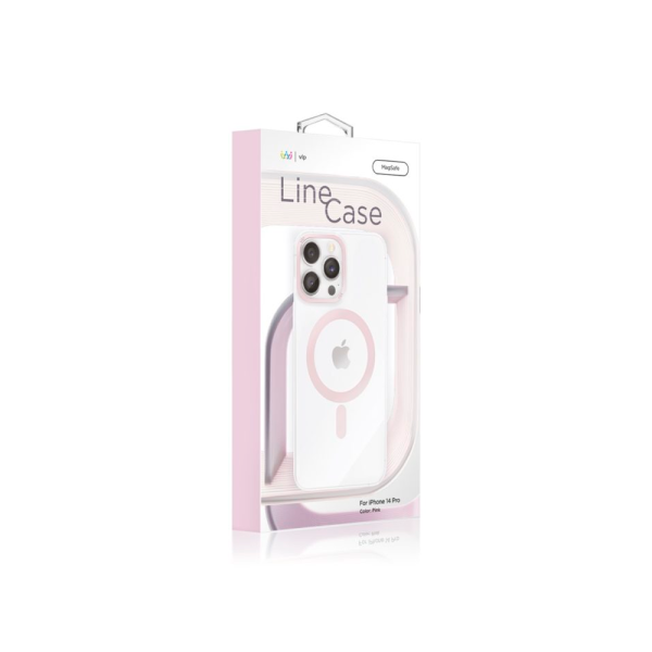 VLP чехол для iPhone 14 Pro Max Line case MagSafe (розовый) 1053038