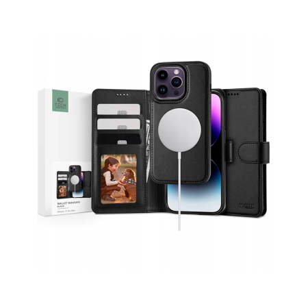 Tech-protect чехол для iPhone 15 Pro Wallet MagSafe (черный) 9319456603941