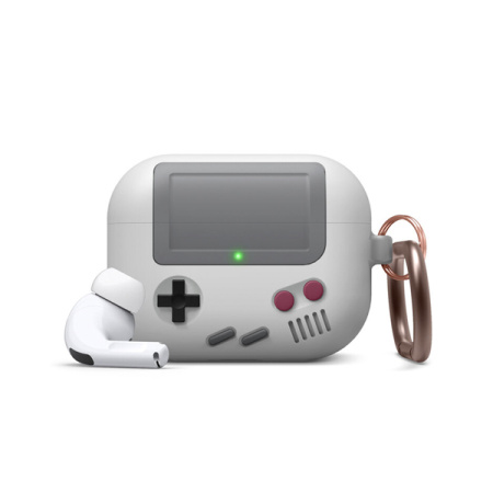 Elago чехол для AirPods Pro силиконовый AW5 Game Console с карабином (серый) EAPPAW5-LGY