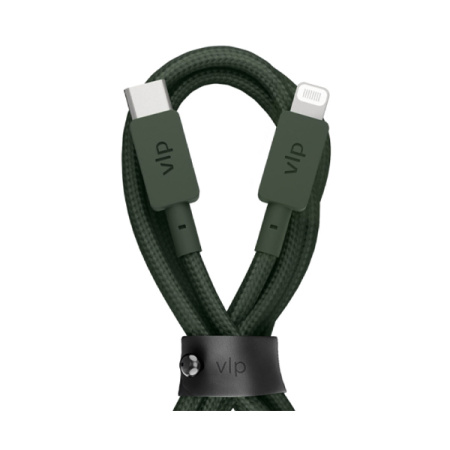 VLP кабель Type-C/Lightning Nylon Cable 1.2м (темно-зеленый) 1031010
