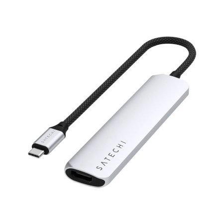 Satechi хаб 6-port Slim 4 Multiport Adapter (серебристый) ST-P6SS