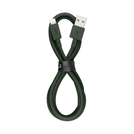 VLP кабель Nylon Cable USB A/Lightning 1.2м (темно-зеленый) 1031005