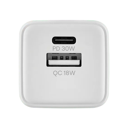 uBear СЗУ Wall charger Bridge GaN 30W Type-C + USB A (белый) WC26WHPD30-AC uBear СЗУ Wall charger Bridge GaN 30W Type-C + USB A (белый) WC26WHPD30-AC