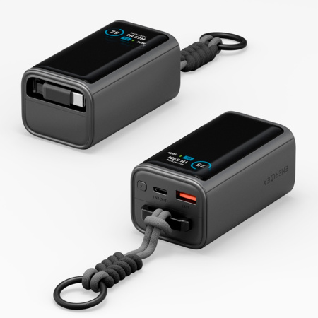 EnergEA внешний аккумулятор ComPac Arc 45W 10000mAh + кабель Type-C (черный) CP45-ARC10K-GUN