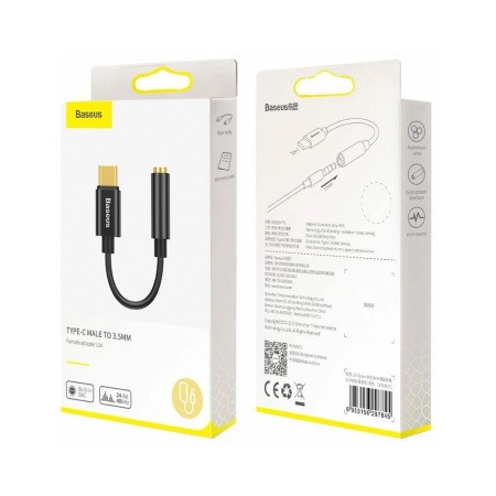 Baseus переходник Type-C/3.5 (черный) CATL54-01