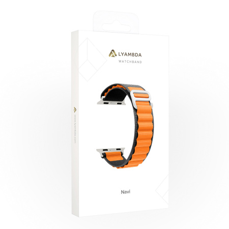 Lyambda ремешок Navi 46/49 мм (черный/оранжевый) DSN-24-44-OB