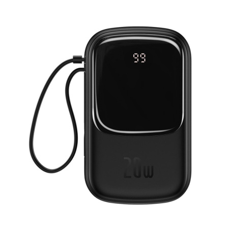 Baseus внешний аккумулятор с кабелем Lightning Qpow Pro 20W 20000mAh (черный) PPQD-H01
