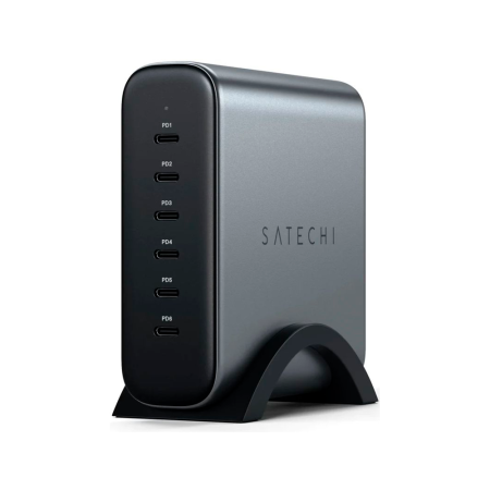 Satechi СЗУ GaN 200W 6xType-C (серый) ST-C200GM-EU