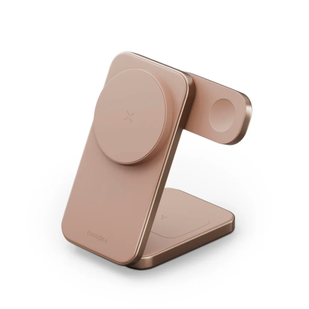 EnergEA БЗУ MagTrio Plus Qi2 15W (золотой) MAG-TRIOPLUS-GLD