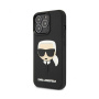 Karl Lagerfeld чехол для iPhone 14 Pro 3D Rubber Karl Head (черный) KLHCP14LKH3DBK