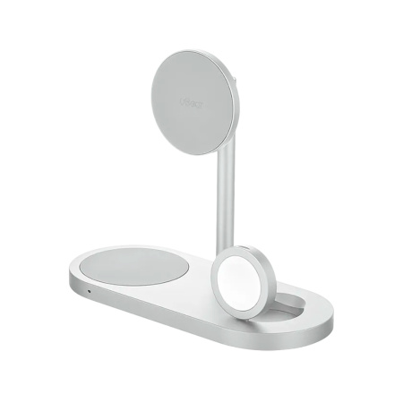 uBear БЗУ Stage Ultra Qi2 3 в 1 Magnetic (серебристый) WL20SL31SU-AW