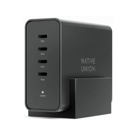 Native Union СЗУ PD Fast GaN Charger 140W 4x Type-C (черный) FAST-PD140-BLK-EU Native Union СЗУ PD Fast GaN Charger 140W 4x Type-C (черный) FAST-PD140-BLK-EU