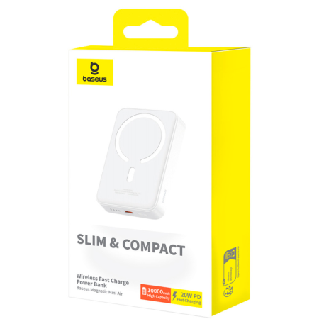 Baseus внешний аккумулятор MagSafe Magnetic Mini Air 20W 10000mAh (белый) P10059001223-00