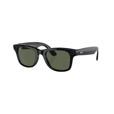 Ray-Ban экшн камера-очки Wayfarer M (Глянцевая черная оправа/Зеленые линзы) (черный) 601/7150