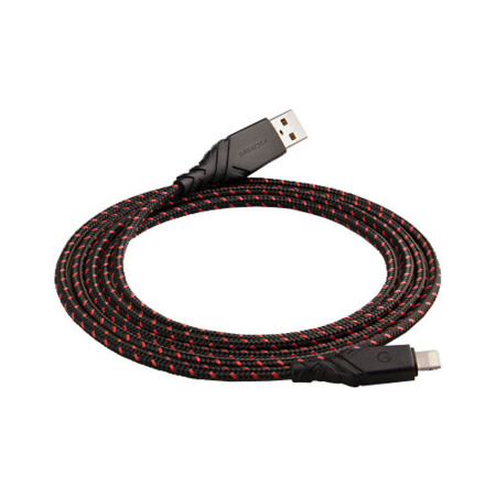 EnergEA кабель USB A/Lightning NyloGlitz MFI 1.5м (красный) CBL-NG-RED150