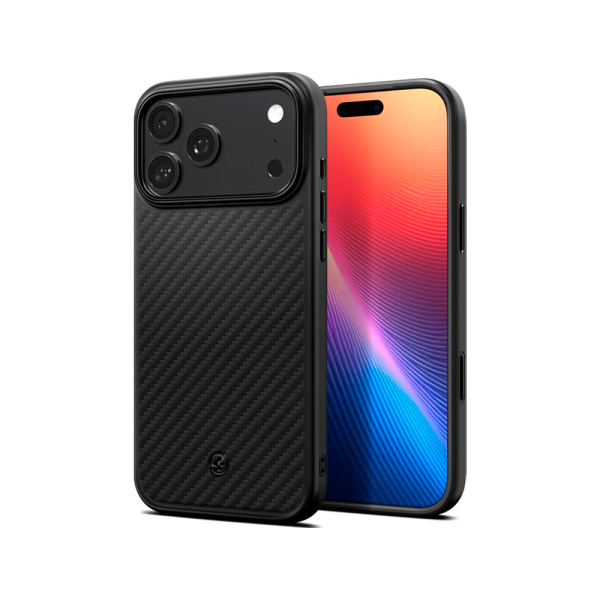 Spigen чехол для iPhone 17 Pro Max Enzo Aramid T MagSafe (черный) ACS09906