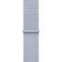 Apple Watch 10 46mm, алюминий, серебристый, нейлоновый голубой ремешок