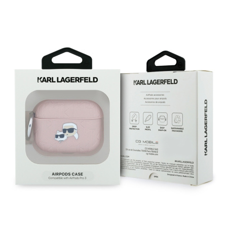 Lagerfeld чехол для AirPods Pro 3 PU Head Karl & Choup (розовый) KLAP3PGKCPP