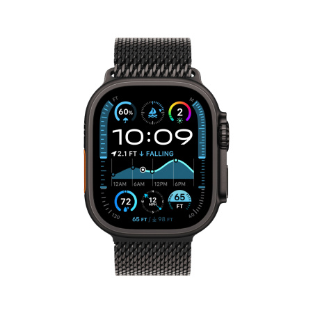 Apple Watch Ultra 2 49mm, черный, Titanium Milanese Loop S черный ремешок Apple Watch Ultra 2 49mm, черный, Titanium Milanese Loop S черный ремешок