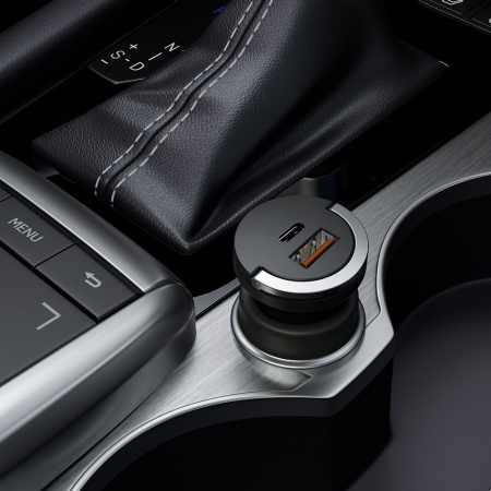 Deppa АЗУ Ultra 30W Type-C + USB A (черный) 11211