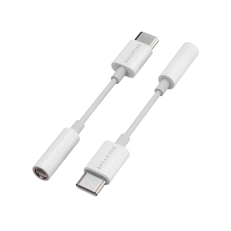 Breaking переходник Type-C/3.5 Audio Adapter (белый) 24561
