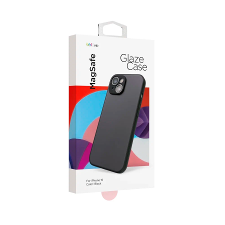 VLP чехол для iPhone 15 Glaze MagSafe (черный) 10511001