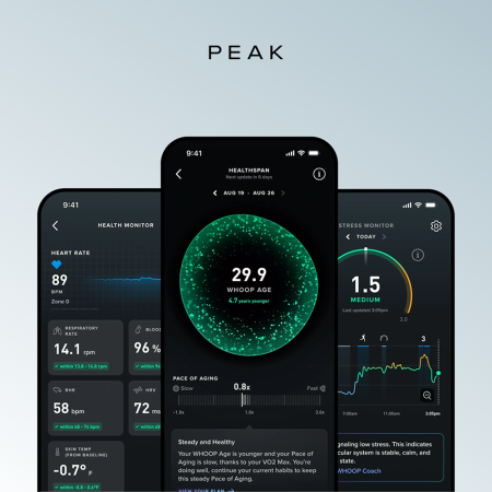Whoop спортивный браслет Whoop 5.0 + годовая подписка Peak