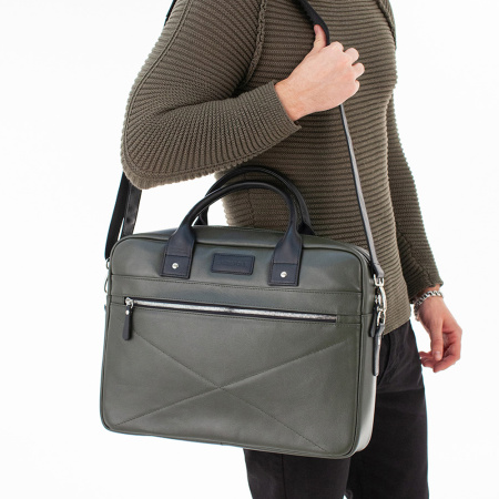 Lakestone сумка для MacBook 15.3 Bartley нат. кожа (темно-зеленый) 923201/GN/B