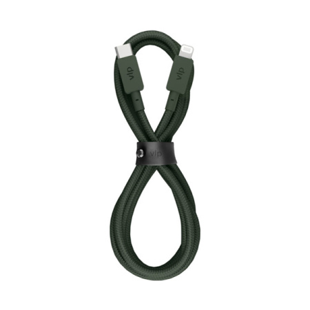 VLP кабель Type-C/Lightning Nylon Cable 1.2м (темно-зеленый) 1031010