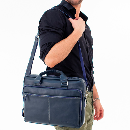 Lakestone сумка для MacBook 14.2 Glenroy нат. кожа (темно-синий) 926014/DB/1