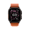 Apple Watch Ultra 3 49mm, черный, Alpine Loop S оранжевый ремешок