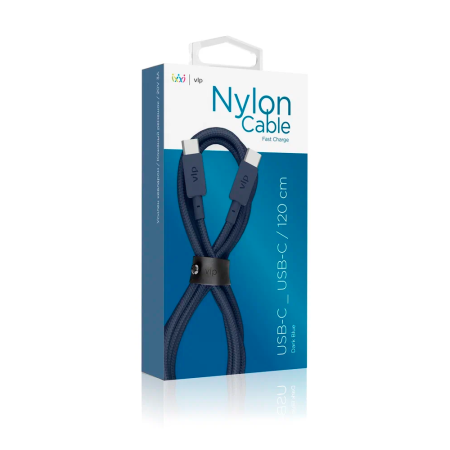 VLP кабель Type-C/Type-C Nylon Cable 1.2м (темно-синий) 1031020